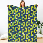 Little Green Dinosaur Pattern Print Blanket