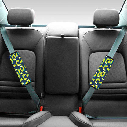 Little Green Dinosaur Pattern Print Car Seat Belt Covers
