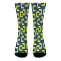 Little Green Dinosaur Pattern Print Crew Socks