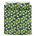 Little Green Dinosaur Pattern Print Duvet Cover Bedding Set