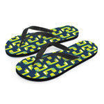 Little Green Dinosaur Pattern Print Flip Flops