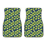 Little Green Dinosaur Pattern Print Front Car Floor Mats
