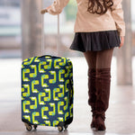 Little Green Dinosaur Pattern Print Luggage Cover