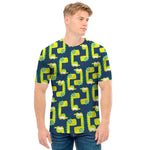 Little Green Dinosaur Pattern Print Men's T-Shirt