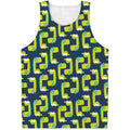 Little Green Dinosaur Pattern Print Men's Tank Top