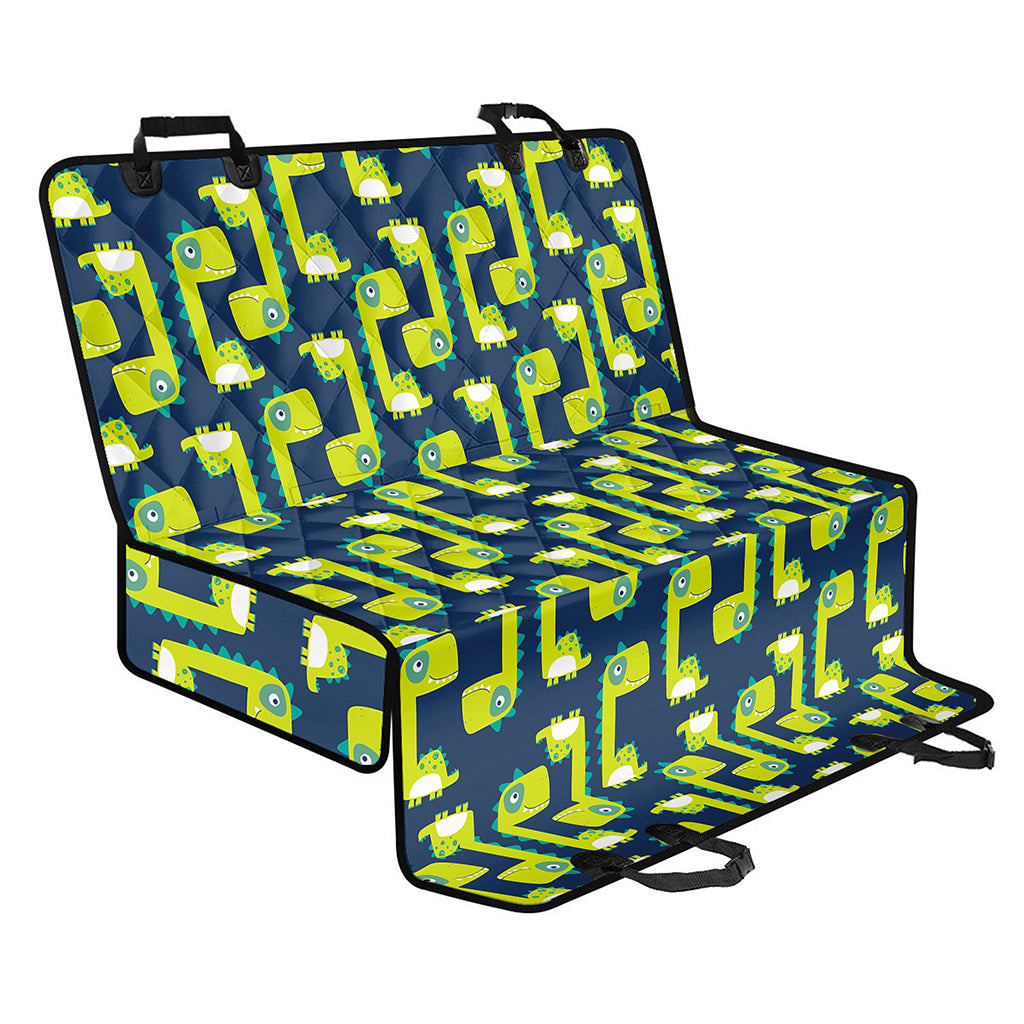 Little Green Dinosaur Pattern Print Pet Car Back Seat Cover