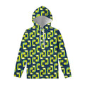 Little Green Dinosaur Pattern Print Pullover Hoodie