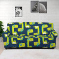 Little Green Dinosaur Pattern Print Sofa Cover