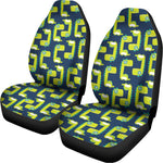 Little Green Dinosaur Pattern Print Universal Fit Car Seat Covers