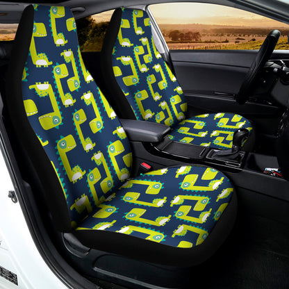 Little Green Dinosaur Pattern Print Universal Fit Car Seat Covers