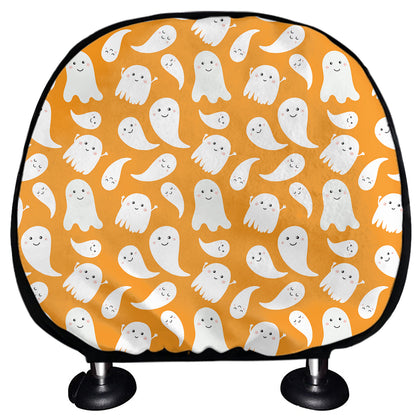 Little Halloween Ghost Pattern Print Car Headrest Covers