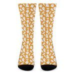 Little Halloween Ghost Pattern Print Crew Socks