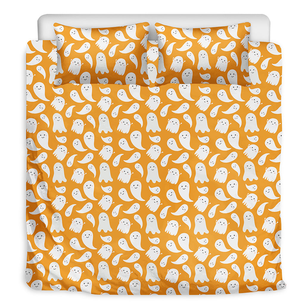 Little Halloween Ghost Pattern Print Duvet Cover Bedding Set