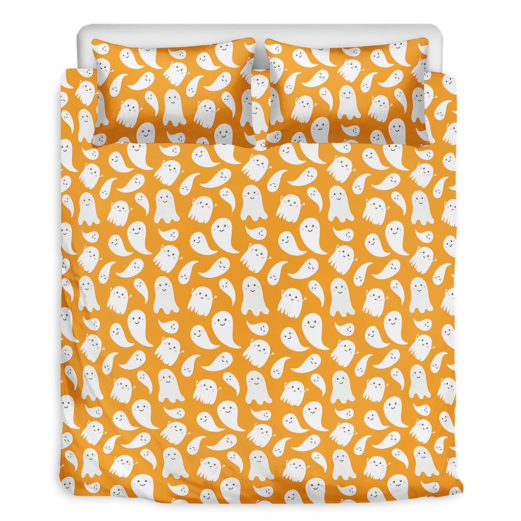Little Halloween Ghost Pattern Print Duvet Cover Bedding Set