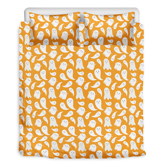 Little Halloween Ghost Pattern Print Duvet Cover Bedding Set