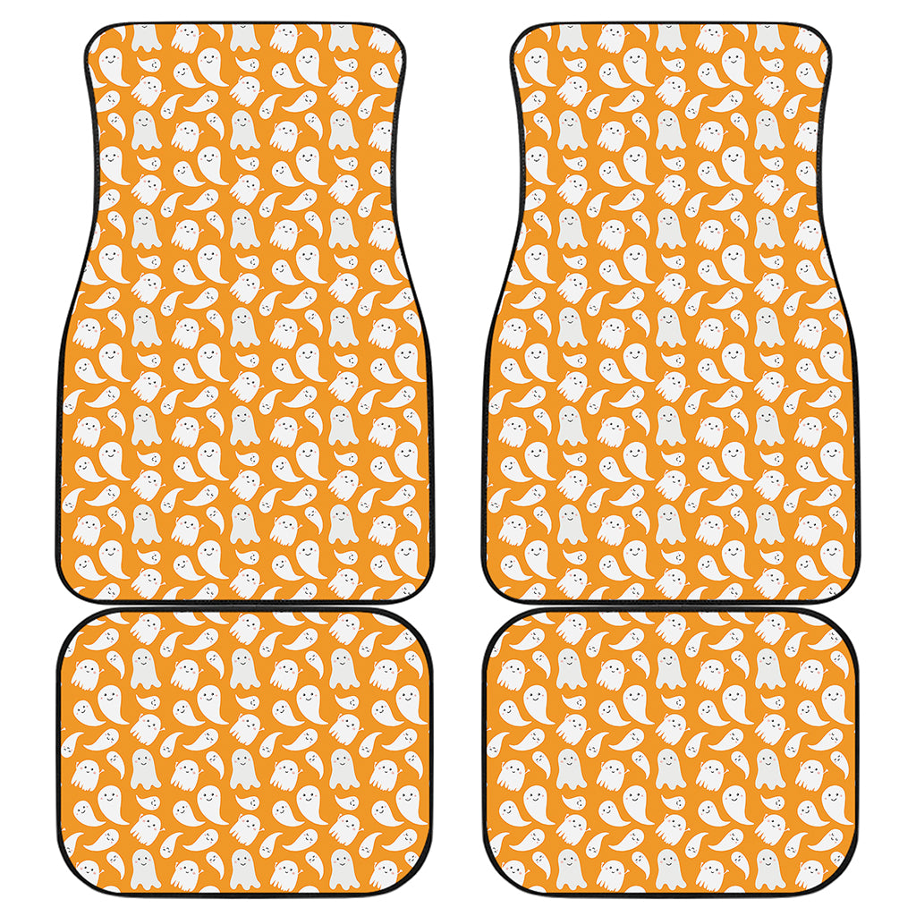 Little Halloween Ghost Pattern Print Front and Back Car Floor Mats