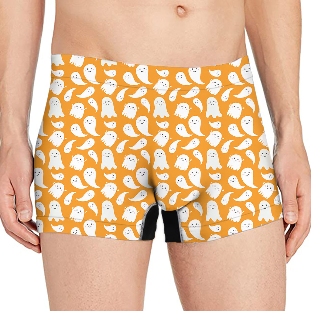 Little Halloween Ghost Pattern Print Men's Boxer Briefs
