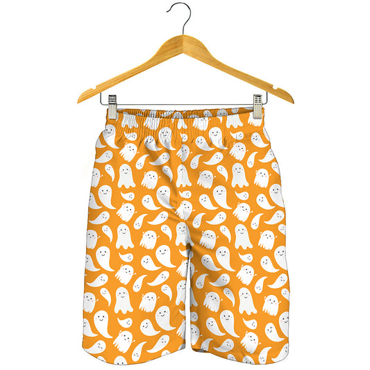 Little Halloween Ghost Pattern Print Men's Shorts