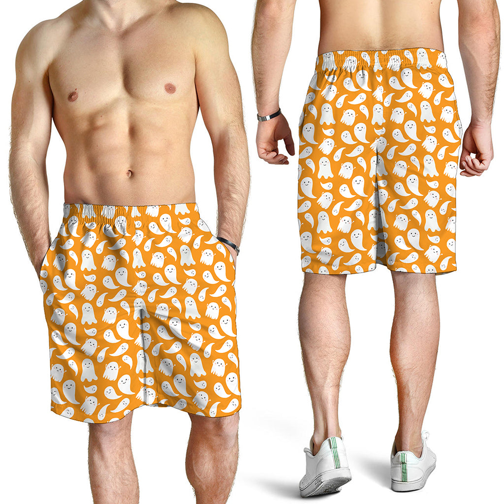Little Halloween Ghost Pattern Print Men's Shorts