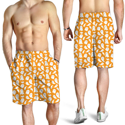 Little Halloween Ghost Pattern Print Men's Shorts