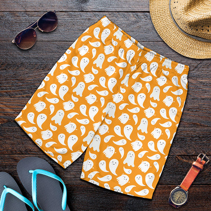 Little Halloween Ghost Pattern Print Men's Shorts
