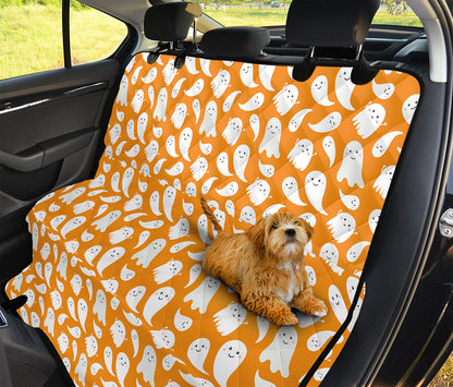 Little Halloween Ghost Pattern Print Pet Car Back Seat Cover