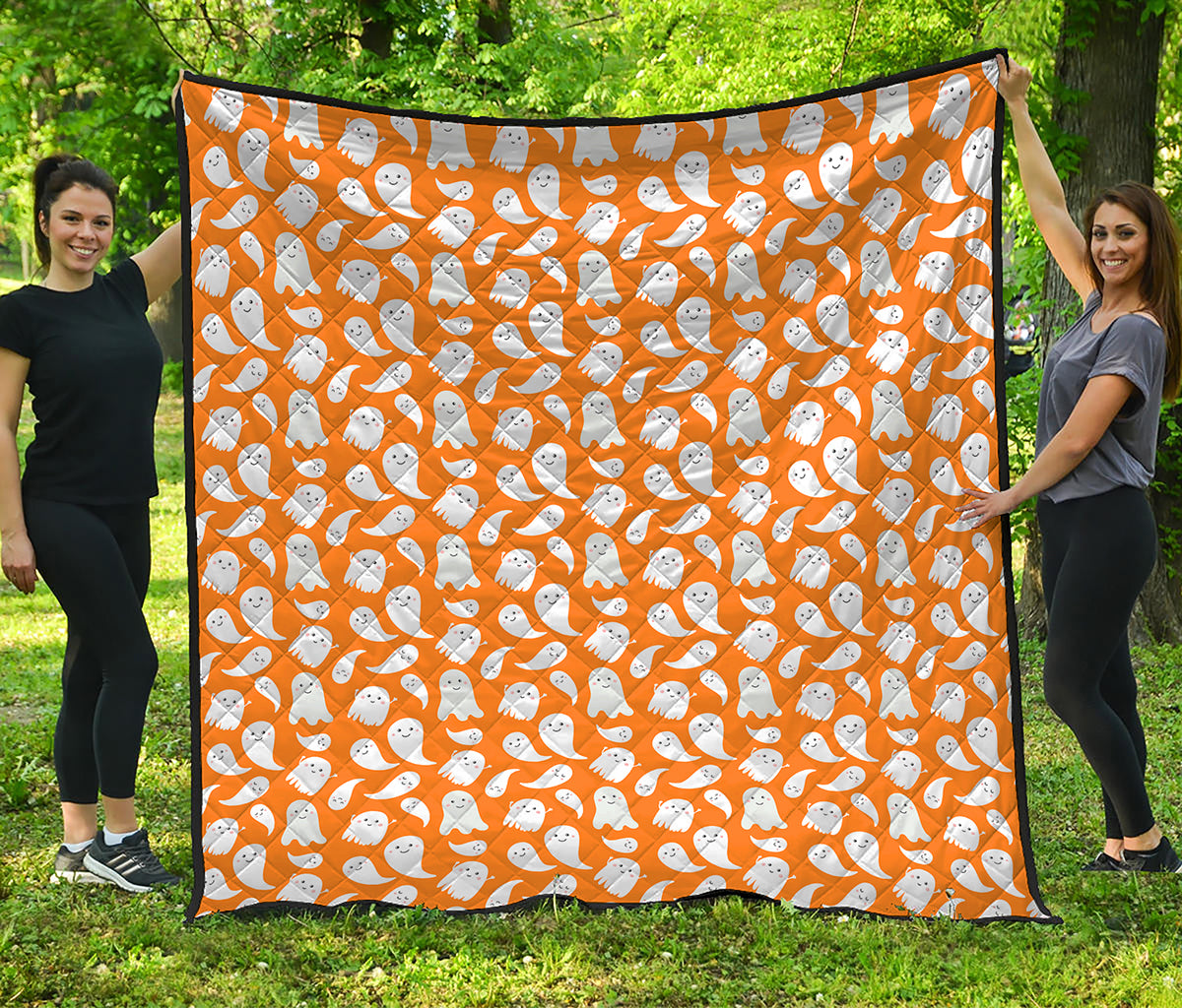 Little Halloween Ghost Pattern Print Quilt