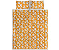 Little Halloween Ghost Pattern Print Quilt Bed Set