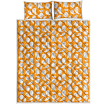 Little Halloween Ghost Pattern Print Quilt Bed Set