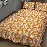 Little Halloween Ghost Pattern Print Quilt Bed Set