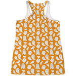 Little Halloween Ghost Pattern Print Women's Racerback Tank Top