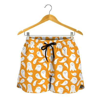 Little Halloween Ghost Pattern Print Women's Shorts
