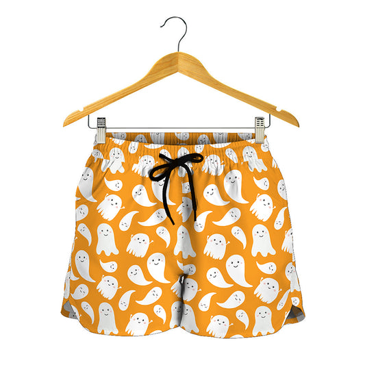 Little Halloween Ghost Pattern Print Women's Shorts