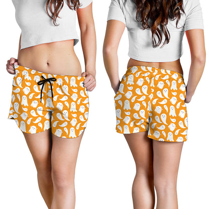 Little Halloween Ghost Pattern Print Women's Shorts