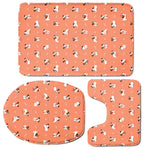Little Jack Russell Terrier Print 3 Piece Bath Mat Set