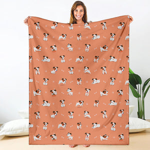 Little Jack Russell Terrier Print Blanket