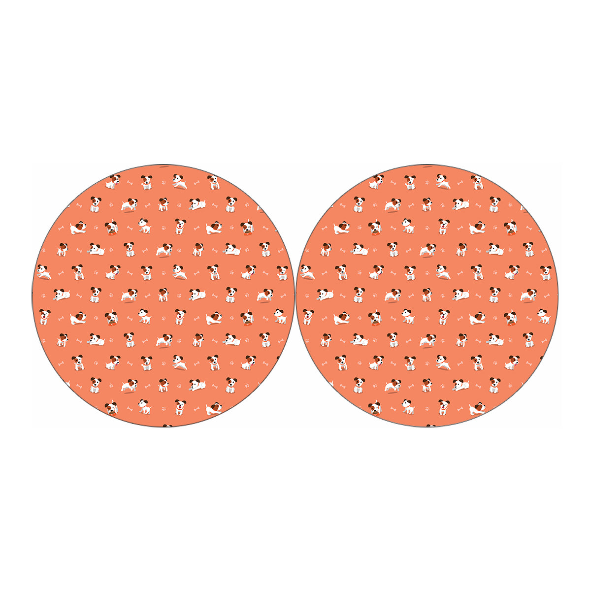 Little Jack Russell Terrier Print Car Coasters