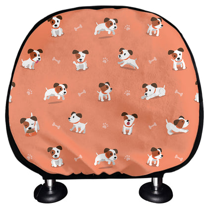 Little Jack Russell Terrier Print Car Headrest Covers