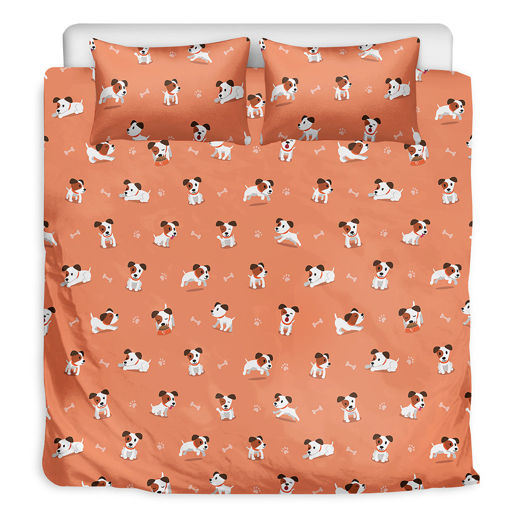 Little Jack Russell Terrier Print Duvet Cover Bedding Set