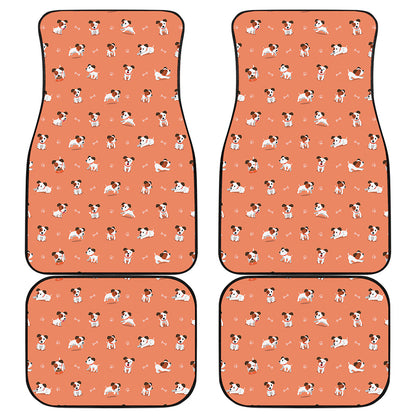 Little Jack Russell Terrier Print Front and Back Car Floor Mats