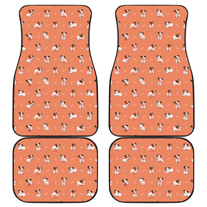 Little Jack Russell Terrier Print Front and Back Car Floor Mats