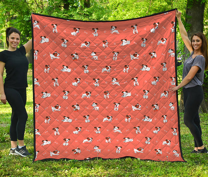 Little Jack Russell Terrier Print Quilt