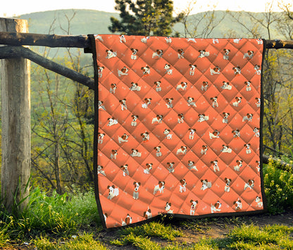 Little Jack Russell Terrier Print Quilt
