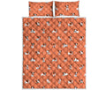 Little Jack Russell Terrier Print Quilt Bed Set
