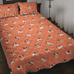 Little Jack Russell Terrier Print Quilt Bed Set
