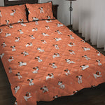 Little Jack Russell Terrier Print Quilt Bed Set