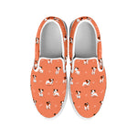 Little Jack Russell Terrier Print White Slip On Shoes