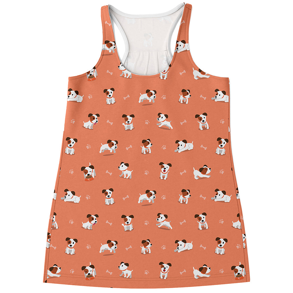 Little Jack Russell Terrier Print Women's Racerback Tank Top