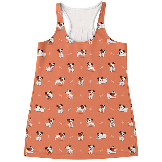 Little Jack Russell Terrier Print Women's Racerback Tank Top
