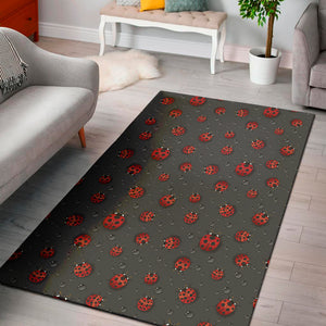 Little Ladybird Pattern Print Area Rug